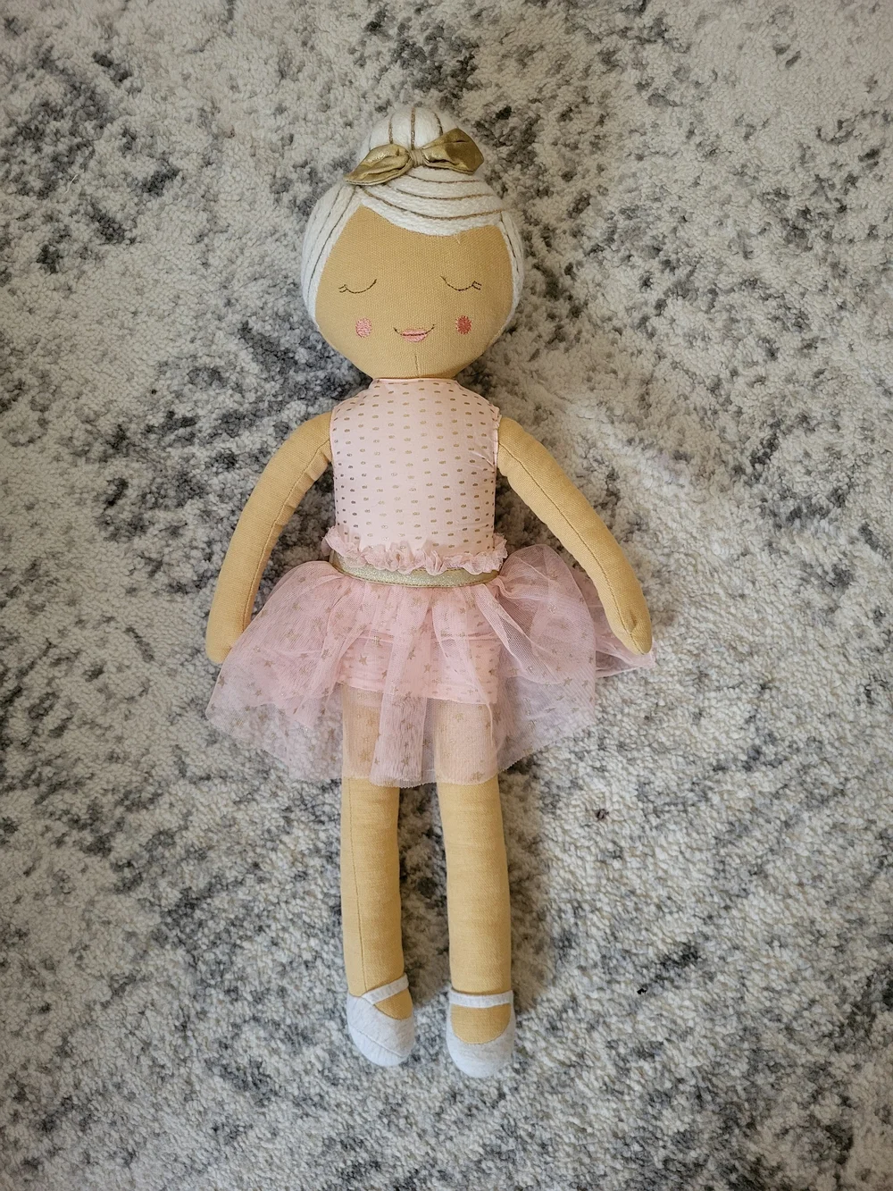 Pink Ballerina Plush Doll - Soft Fabric Dance Toy